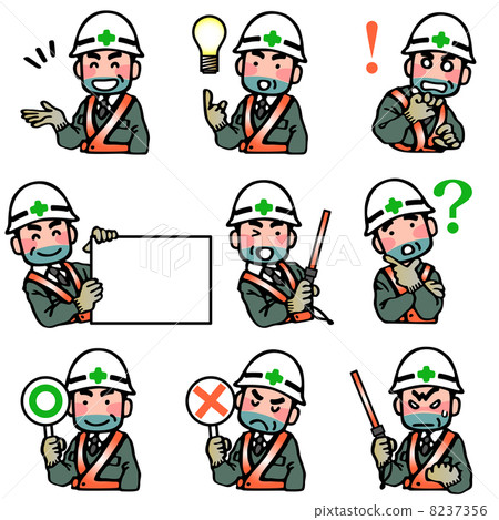 工人的面部表情 8237356