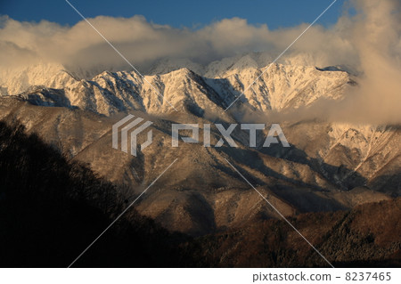 Mountain ranges of sunrise 8237465