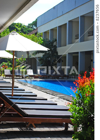 Deck Chair Chair umbrella Resort Pool Asian Resort Resort Resort Hotel Water Sunny Summer Hot Summer Bali Bali Indonesia Tropical Relaxation Relaxation Garden Chair Checkout 8237656