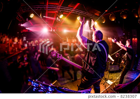 Band performs on stage Band performs on stage 8238307