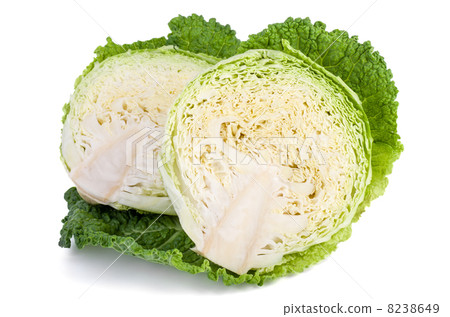 Savoy cabbage cutted on half 8238649