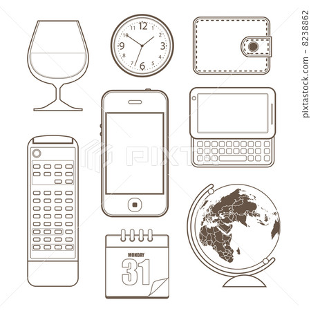 Different business stuff isolated on white 8238862