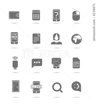 Web silhouettes collection isolated on white 8238871