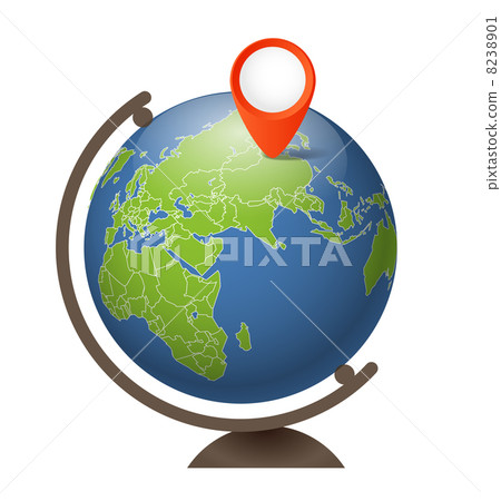 Earth globe on a support 8238901