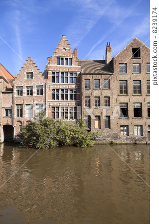 River channel and buildings in Gent 8239174