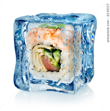 Sushi in ice cube 8239337