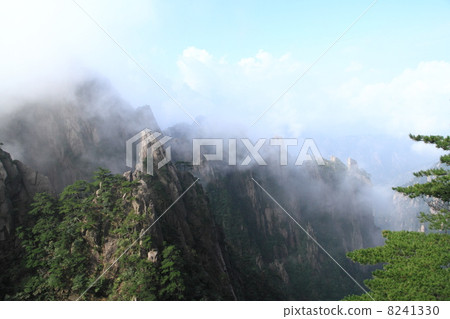 中國黃山的世界遺產風景 8241330