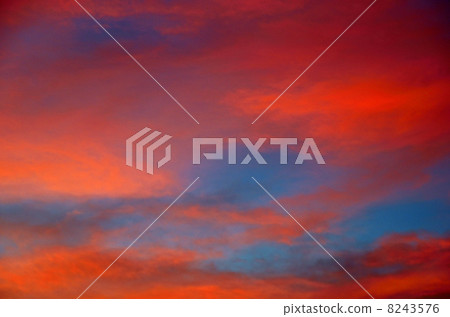 Poems of autumn sky and sunset 8243576