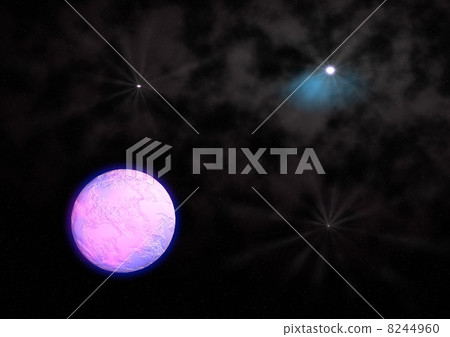 Far-out planets in a space 8244960