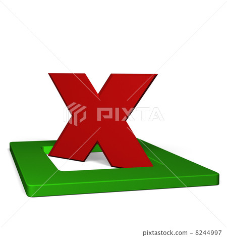 Red cross mark 3D Red cross mark 3D 8244997