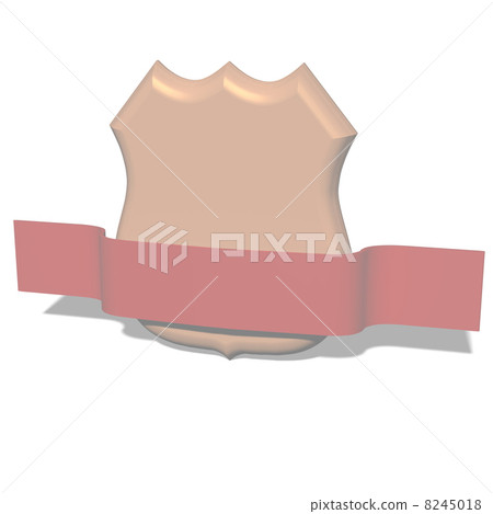 Classical sheild isolated on the white Classical sheild isolated on the white 8245018