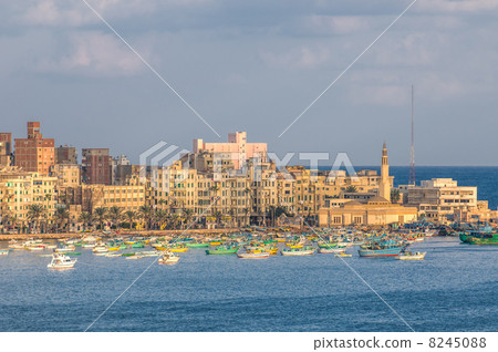 View of Alexandria harbor, Egypt View of Alexandria harbor, Egypt 8245088