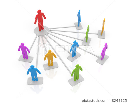 Business scheme. Leadership 8245125