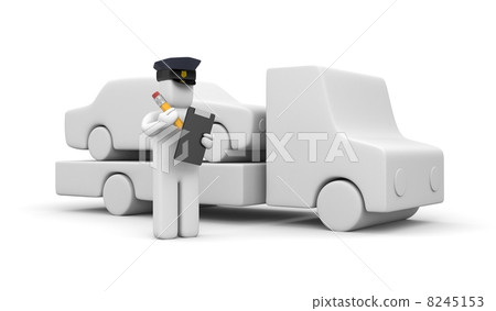 Police officer towing auto 8245153