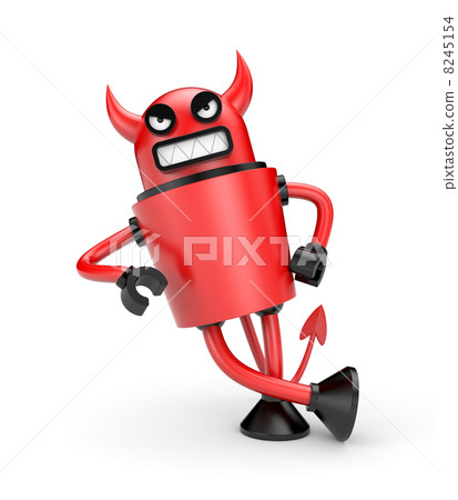 Devil leaning on an imaginary object 8245154