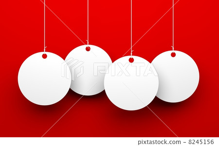 White tags on blue background 8245156