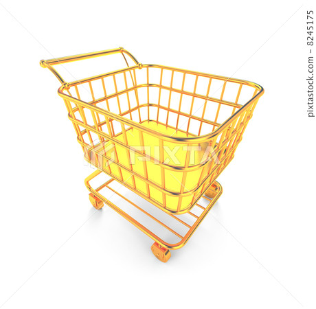 Gold shopping cart 8245175