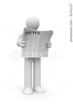 Person read newspaper Person read newspaper 8245227