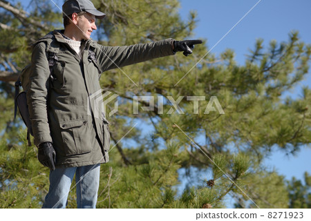 Tourist with backpack 8271923