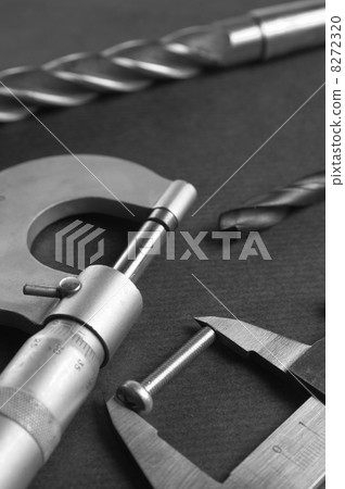 Details, drills and measuring tools, a close up Details, drills and measuring tools, a close up 8272320