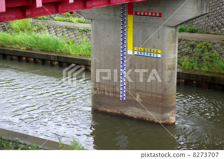 Quantity level of river and piers of normal water volume 8273707