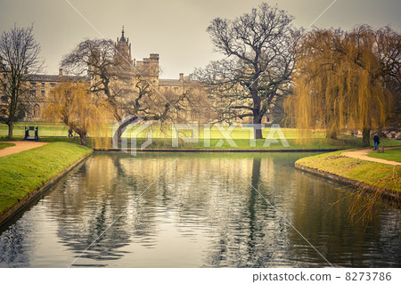 Canal and St John's College, Cambridge Canal and St John's College, Cambridge 8273786