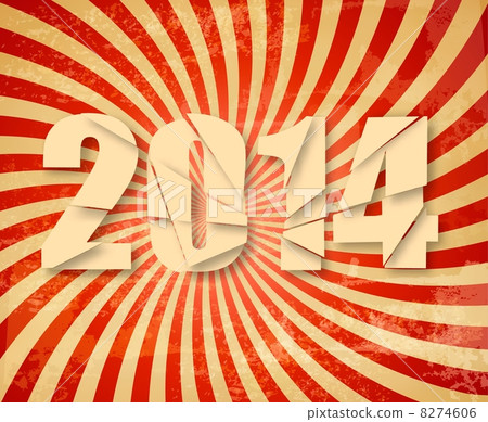 2014 Happy New Year retro background. Vector. 2014 Happy New Year retro background. Vector. 8274606