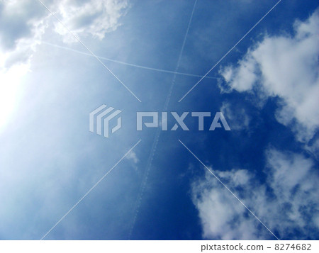 飛機雲 飛機雲 8274682