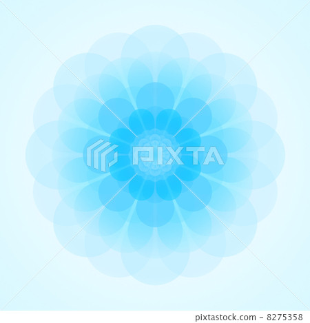 Light blue flower gradation blue back Light blue flower gradation blue back 8275358