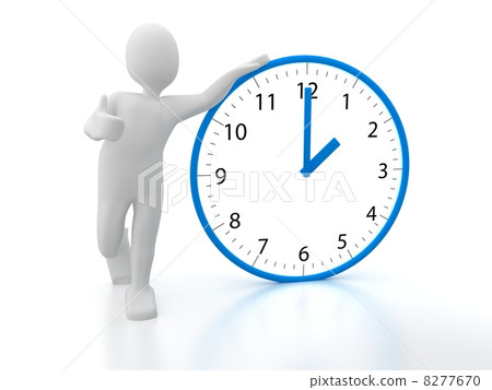 Clock over white - Stock Illustration [8277670] - PIXTA