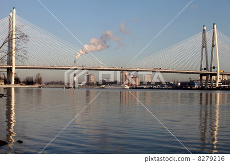 modern cable-stayed bridge modern cable-stayed bridge 8279216