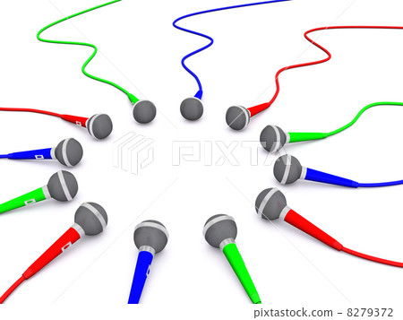 around microphone group. 3D 8279372