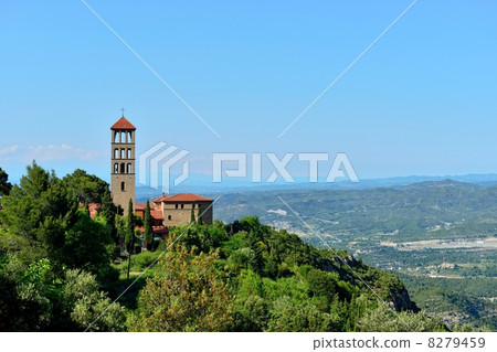 landscape with monastery Montserrat in Spain. 8279459