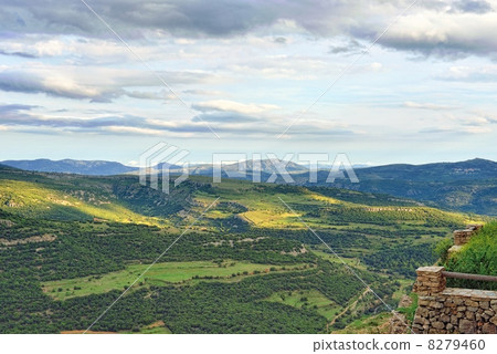 Mountain view. Small town Ares in Spain. Mountain view. Small town Ares in Spain. 8279460