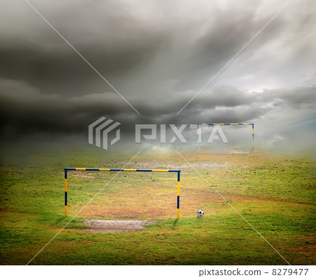 Clouds over the football field Clouds over the football field 8279477