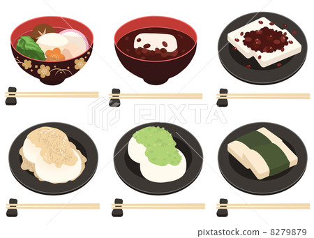 Various mochi dishes 8279879