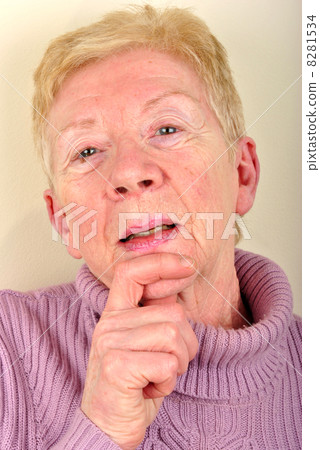 old woman is thinking about the future 8281534
