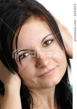 a young woman will not hear at the moment a young woman will not hear at the moment 8281635