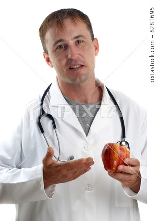medical staff explains the benefits of fruit medical staff explains the benefits of fruit 8281695