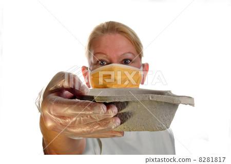 clinical staff wearing a new surgical mask clinical staff wearing a new surgical mask 8281817