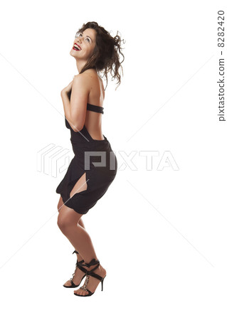 Sexy Lady Posing And Smiling 8282420