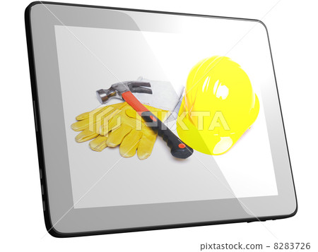 Tools On Tablec Computer Screen 8283726