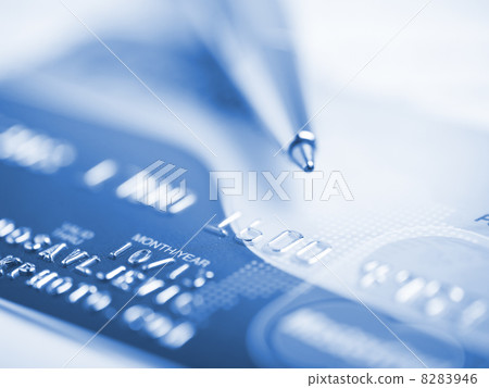 Credit Card and pen macro Credit Card and pen macro 8283946