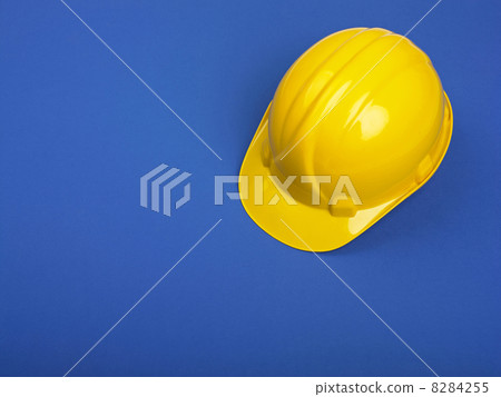 Yellow Hardhat On Blue 8284255