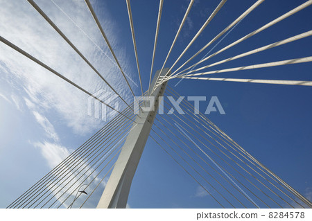 Abstract Detail of Millennium Bridge in Podgorica, Capital city 8284578