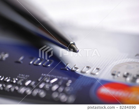 Credit Card and pen macro 8284890