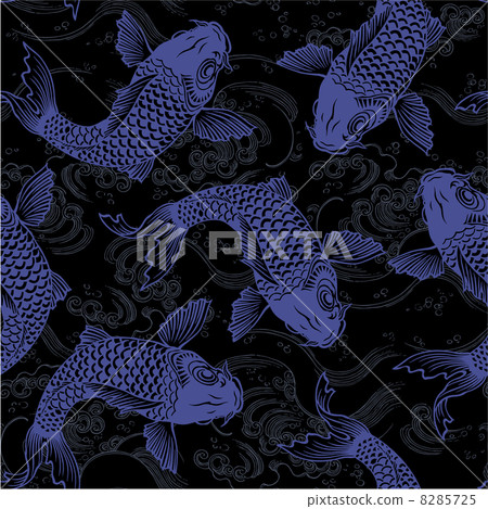 Japanese-style carp seamlessly 8285725