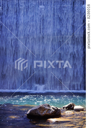 Clear current and waterfall Clear current and waterfall 8286016