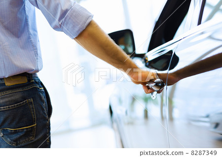 Man opening car Man opening car 8287349