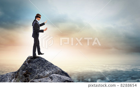 Businessman in blindfold 8288654